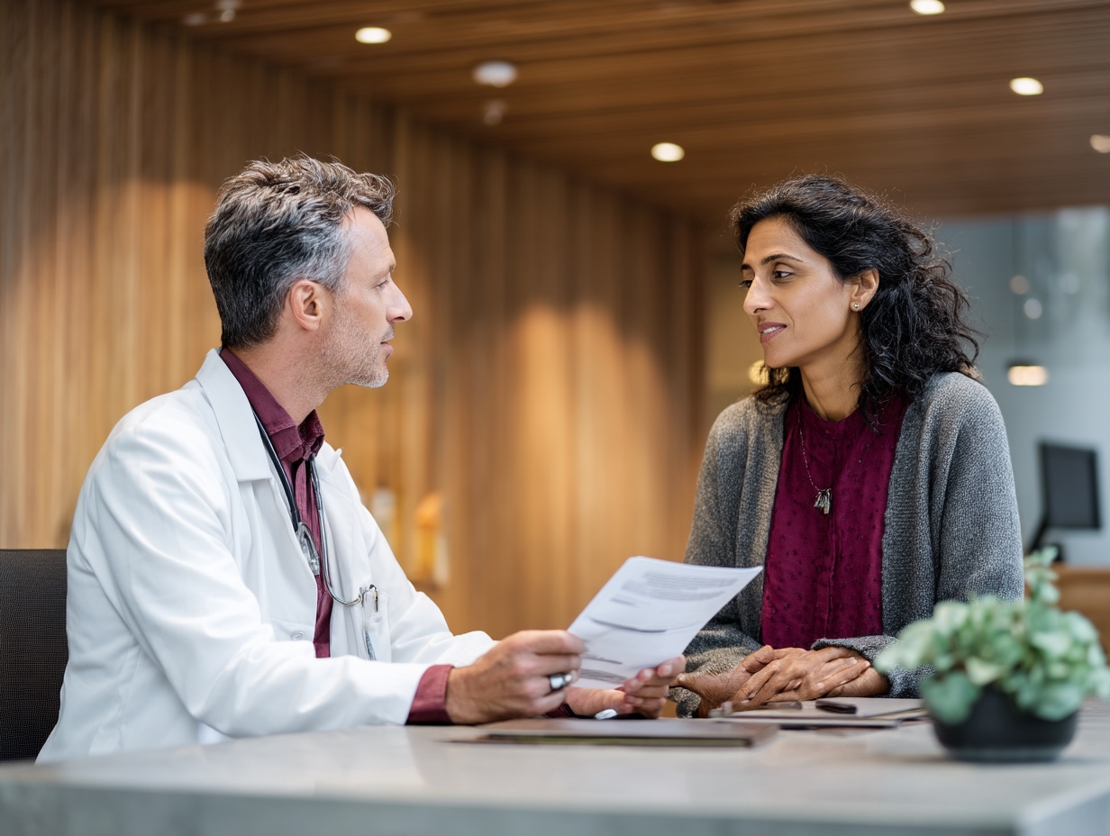 Doctor reviewing results with a patient